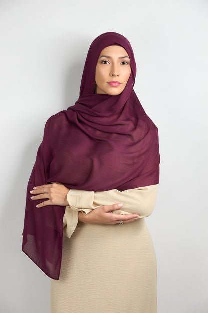 Modal Hijab with Matching Undercap Eggplant 