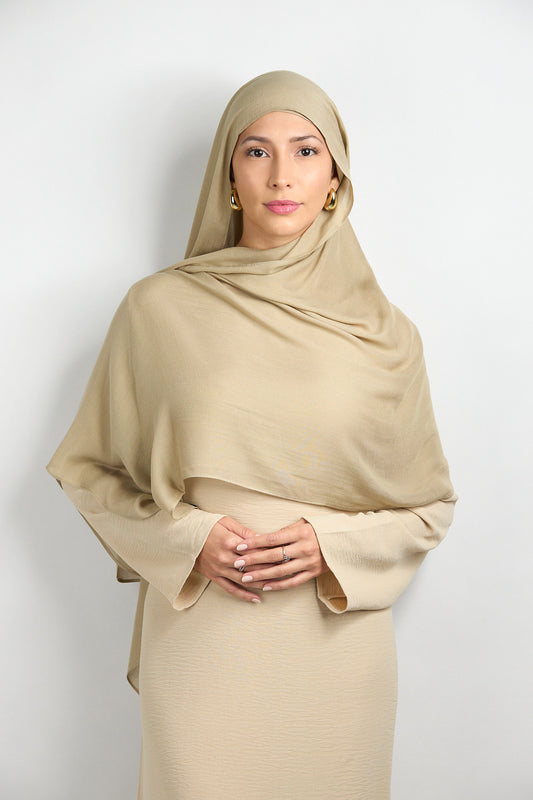 Modal Hijab with Matching Undercap Grayish Green