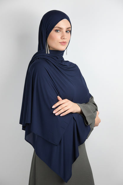 Bamboo Jersey Hijab White 