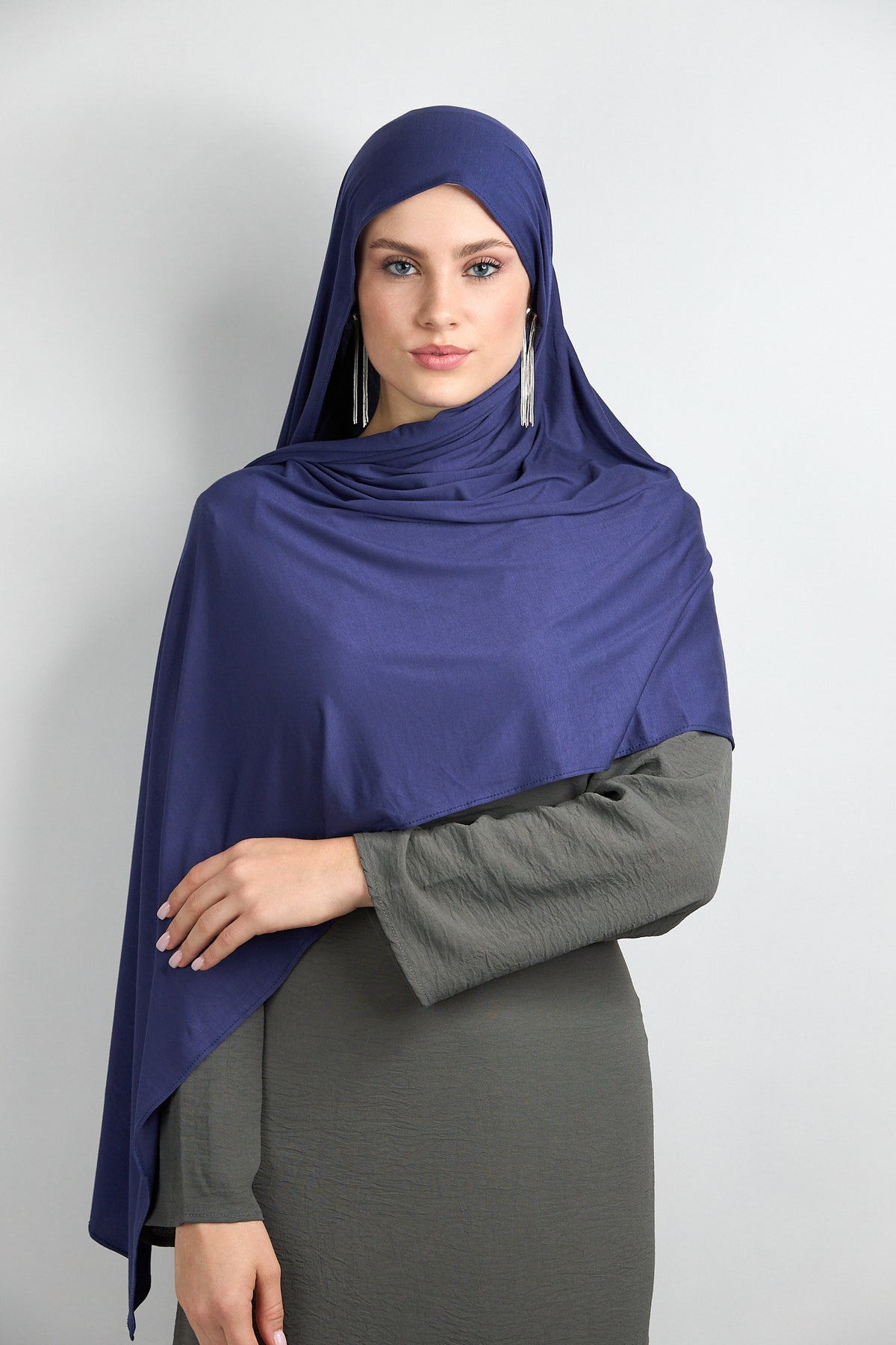 Bamboo Jersey Hijab Periwinkle Blue 