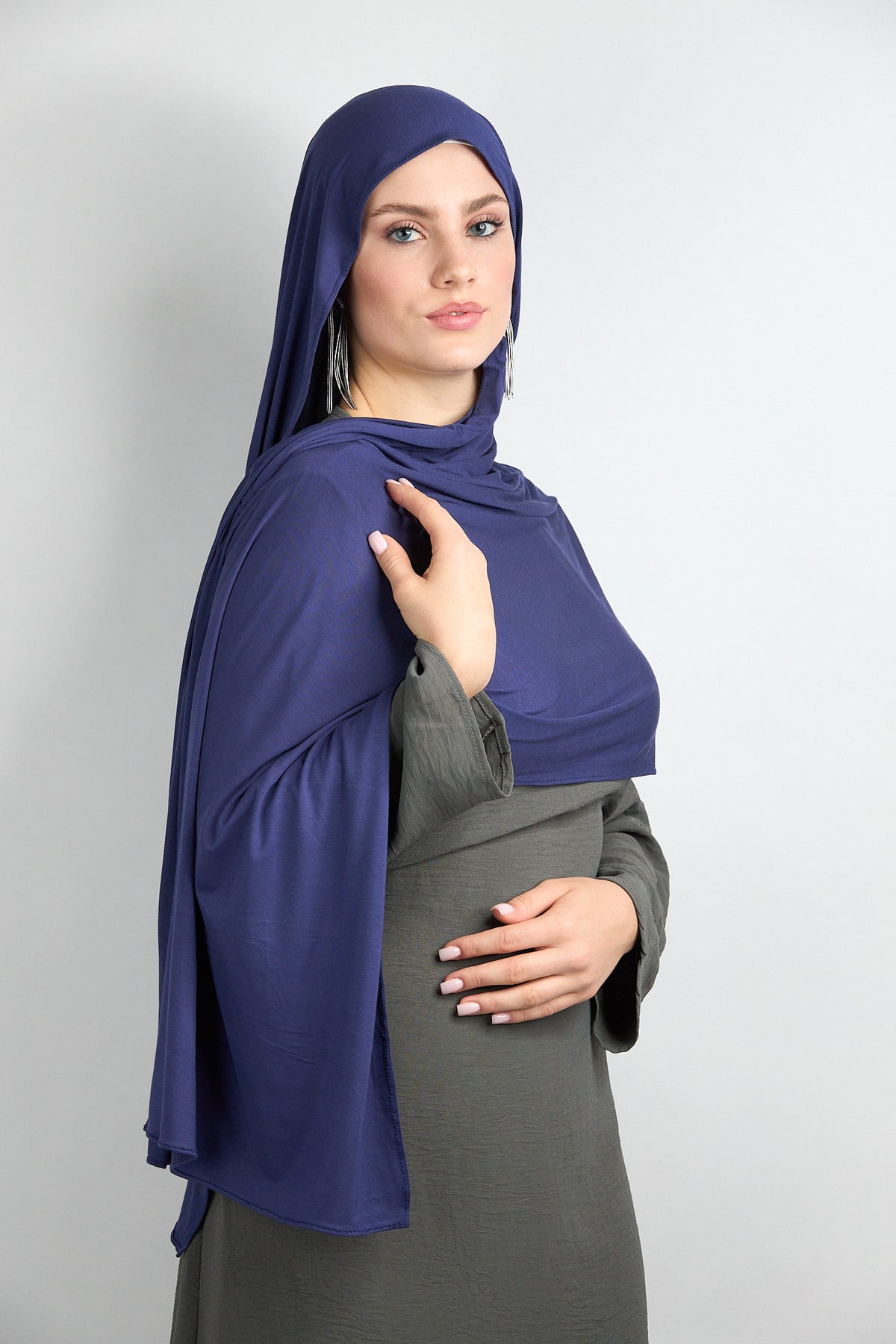 Bamboo Jersey Hijab Periwinkle Blue 