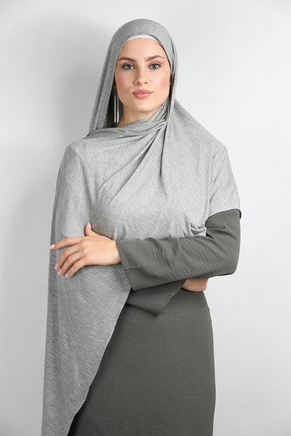 Bamboo Jersey Hijab Prior Gray 