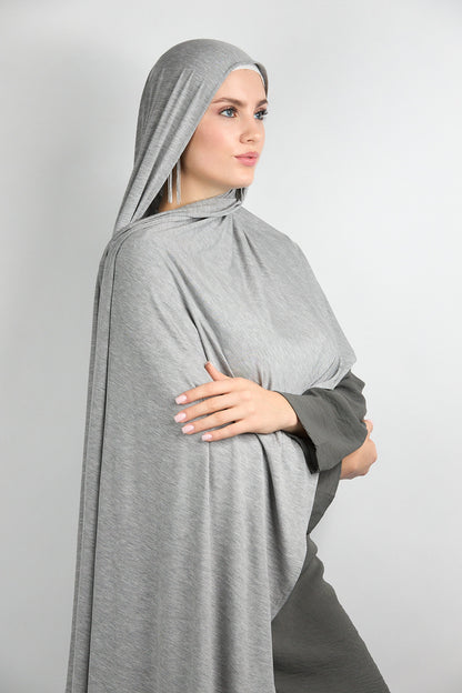 Bamboo Jersey Hijab Prior Gray 