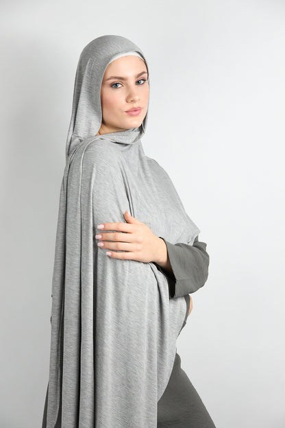 Bamboo Jersey Hijab Prior Gray 