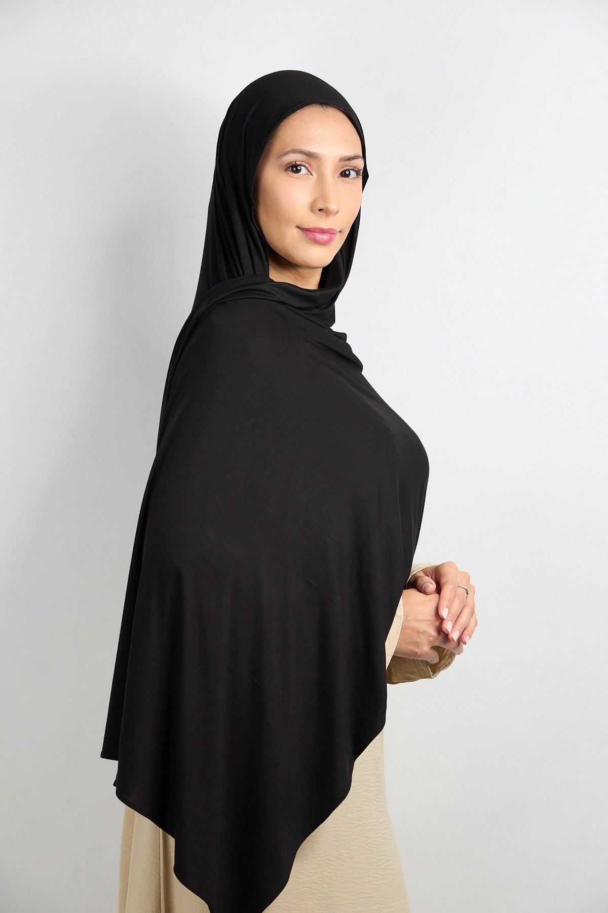 Bamboo Jersey Hijab Black 