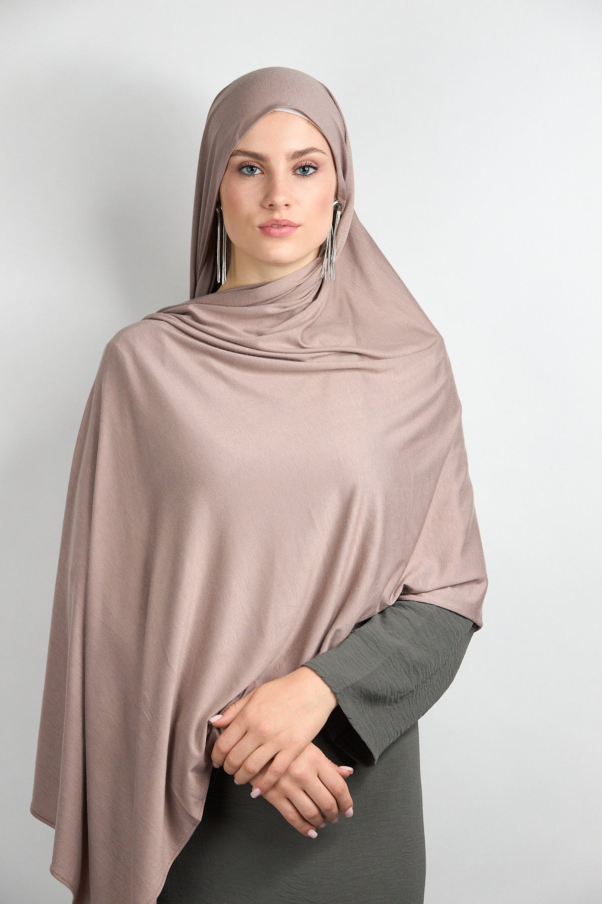 Premium Cotton Jersey Hijab Light Taupe 