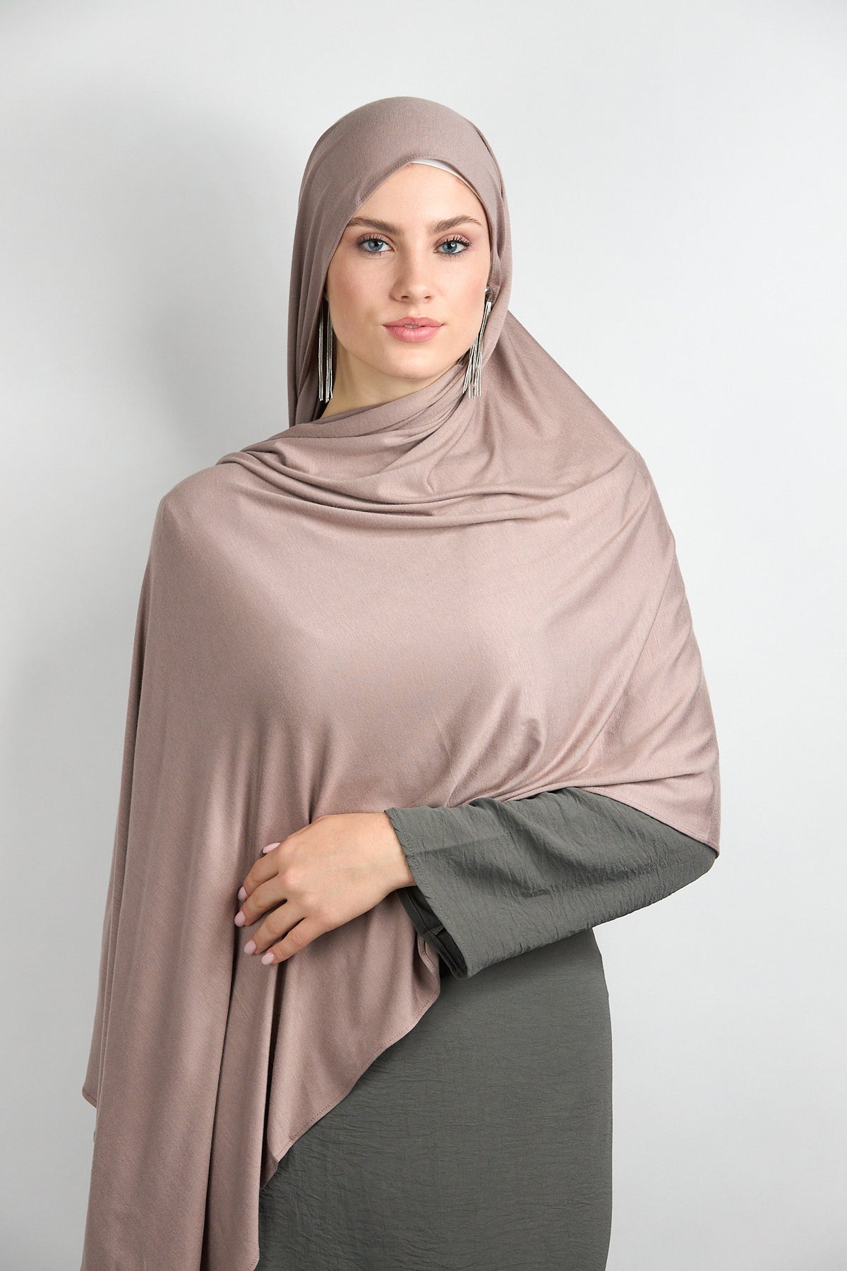 Premium Cotton Jersey Hijab Light Taupe 