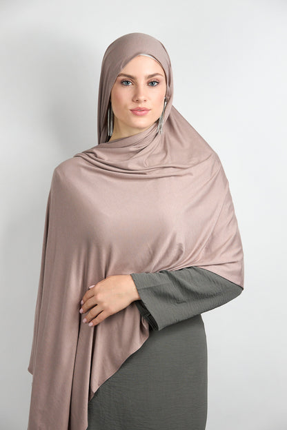 Premium Cotton Jersey Hijab Light Taupe 