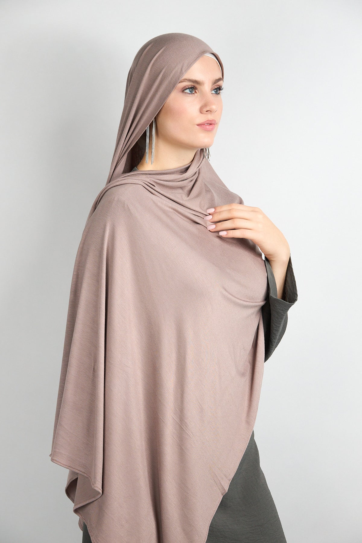 Premium Cotton Jersey Hijab Light Taupe 