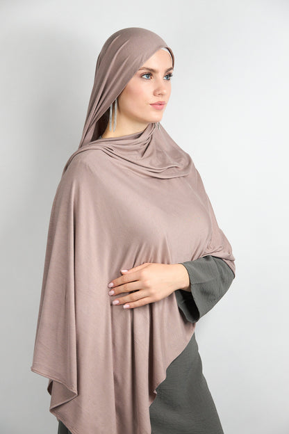 Premium Cotton Jersey Hijab Light Taupe 
