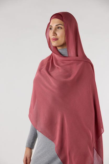 Modal Hijab with Matching Undercap Dark Guava Pink 