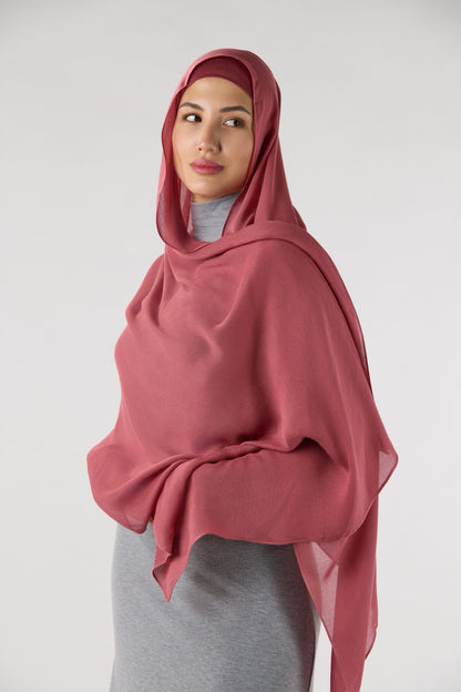 Modal Hijab with Matching Undercap Dark Guava Pink 