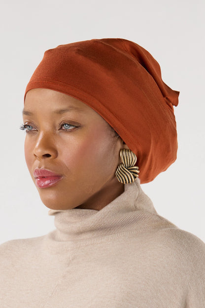 Modal Hijab With Matching Undercap Dark Burnt 