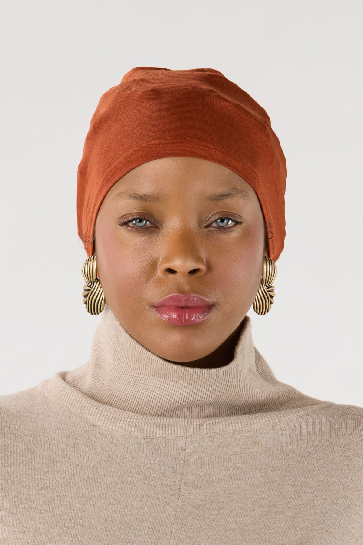 Modal Hijab With Matching Undercap Dark Burnt 