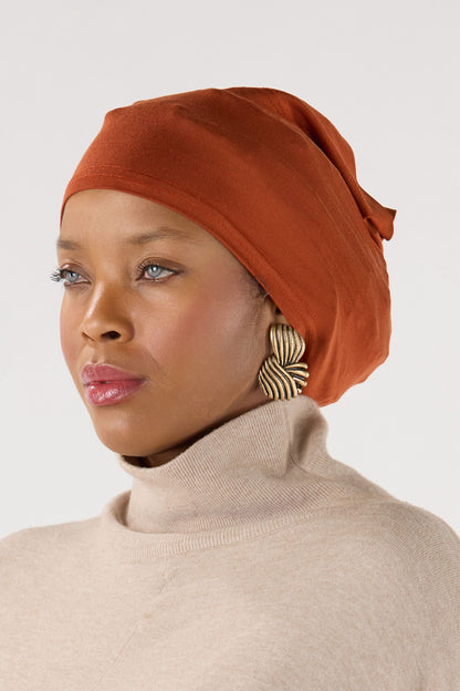 Modal Hijab With Matching Undercap Dark Burnt 