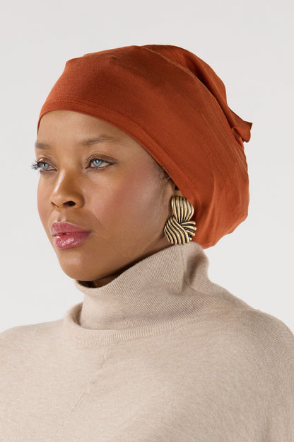 Modal Hijab With Matching Undercap Dark Burnt 