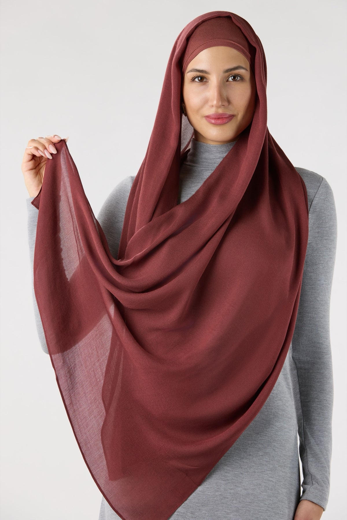 Modal Hijab With Matching Undercap Mahogany 