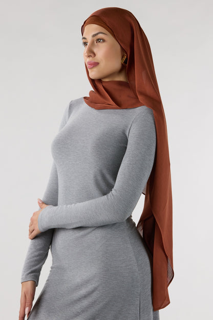 Modal Hijab With Matching Undercap Orange 