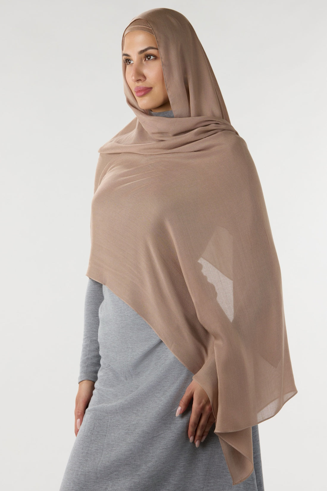 Modal Hijab With Undercap Cappuccino 