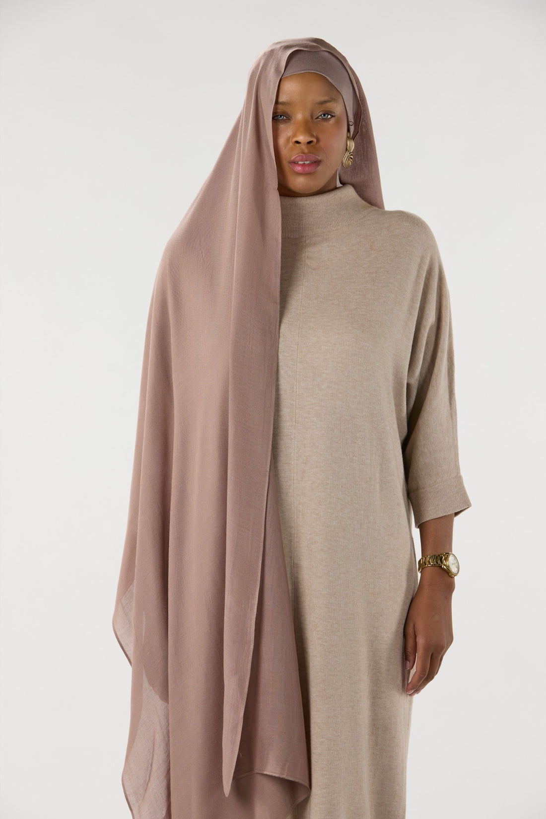 Modal Hijab With Matching Undercap Dark Grege 