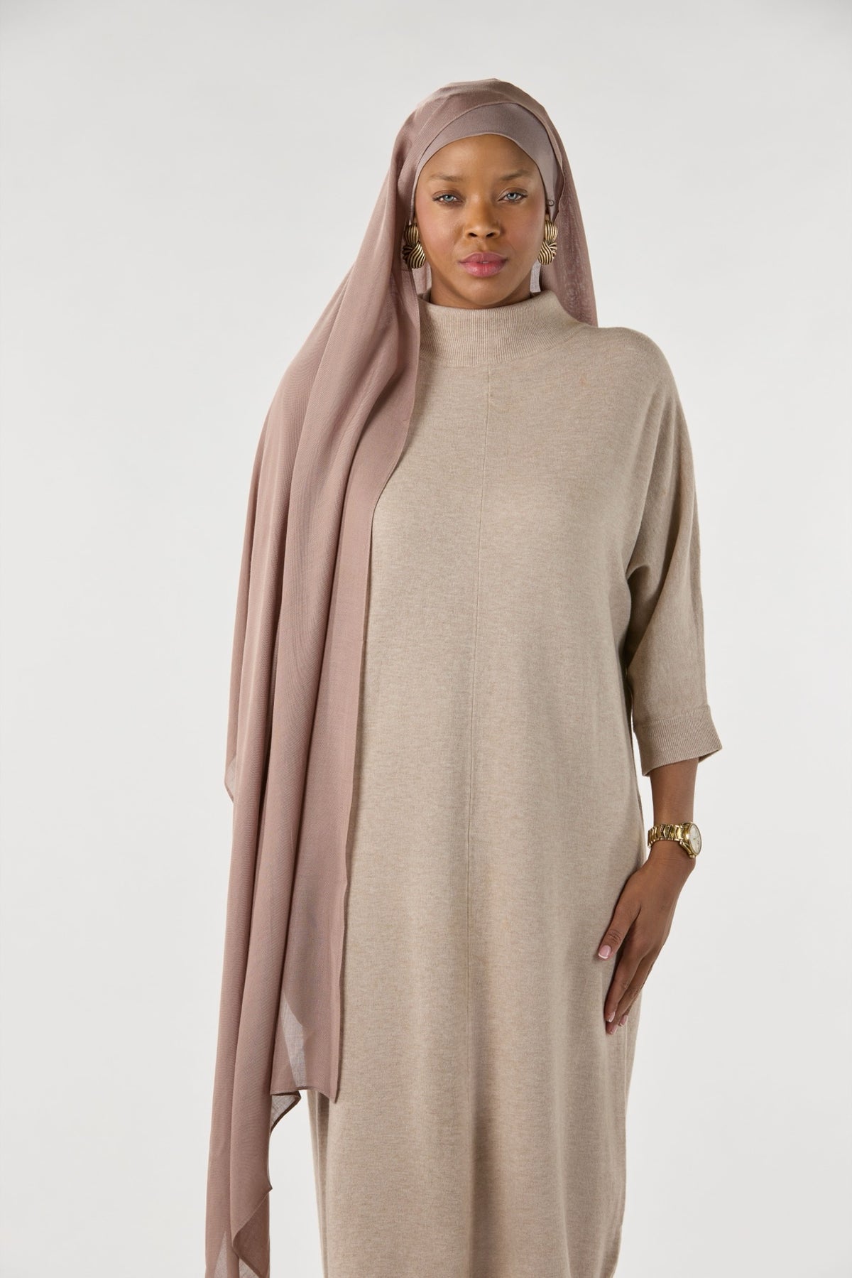 Modal Hijab With Matching Undercap Dark Grege 