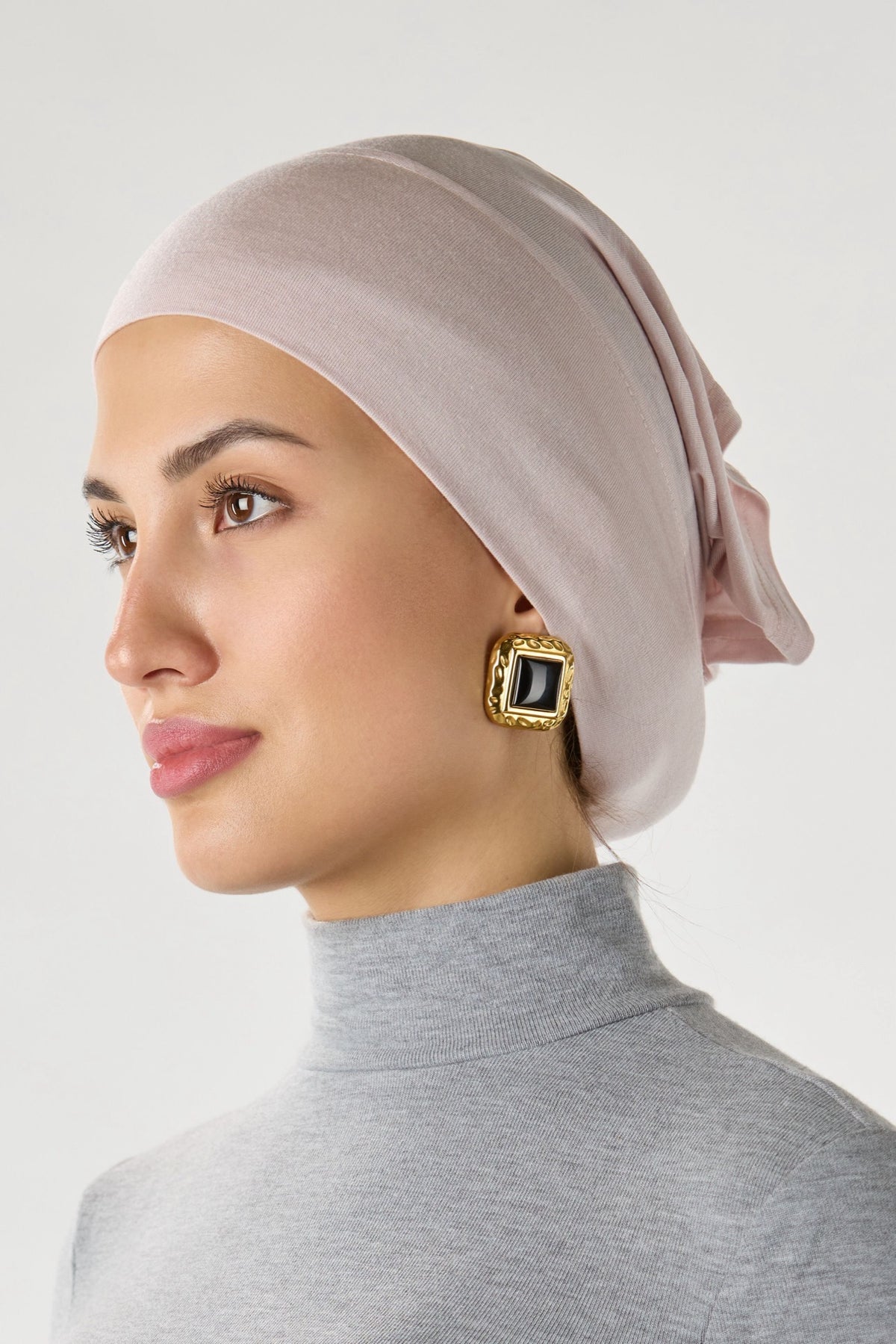 Modal Hijab With Matching Undercap Nude Cream 