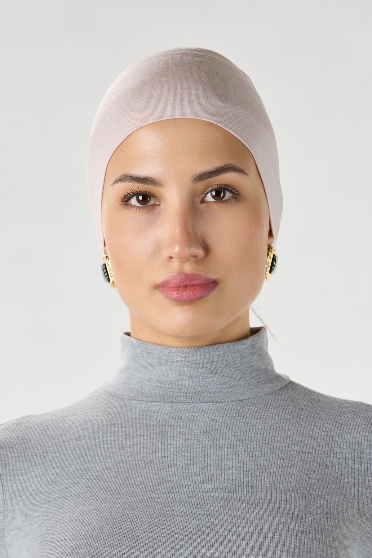 Modal Hijab With Matching Undercap Nude Cream 