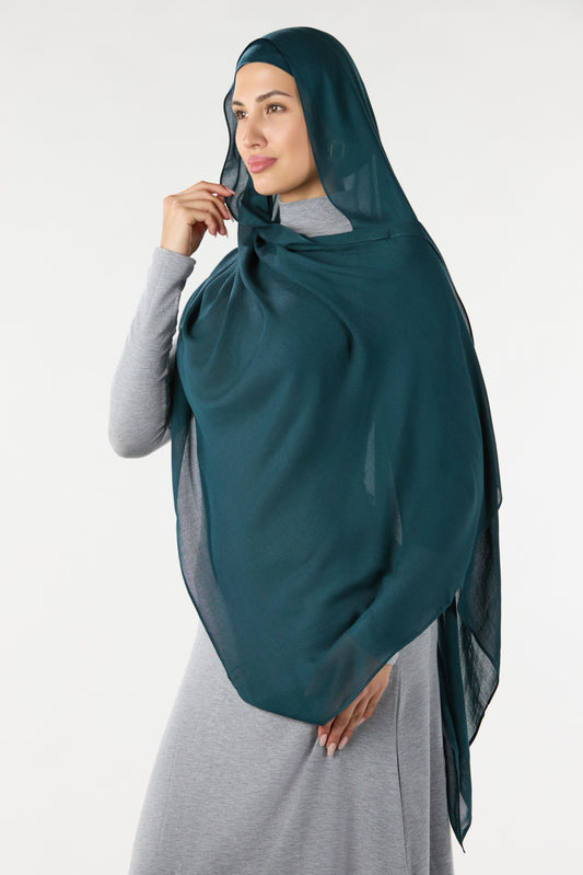 MODAL HIJAB WITH MATCHING UNDERCAP PETROLIUM