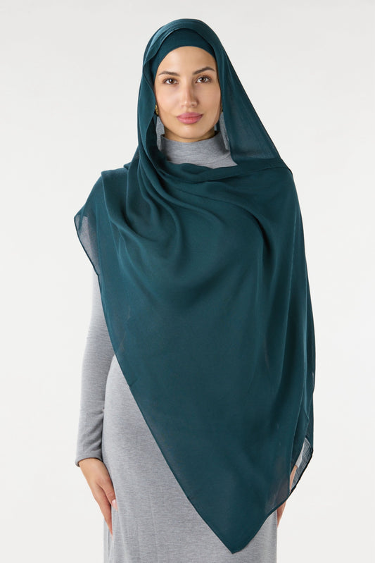 MODAL HIJAB WITH MATCHING UNDERCAP PETROLIUM