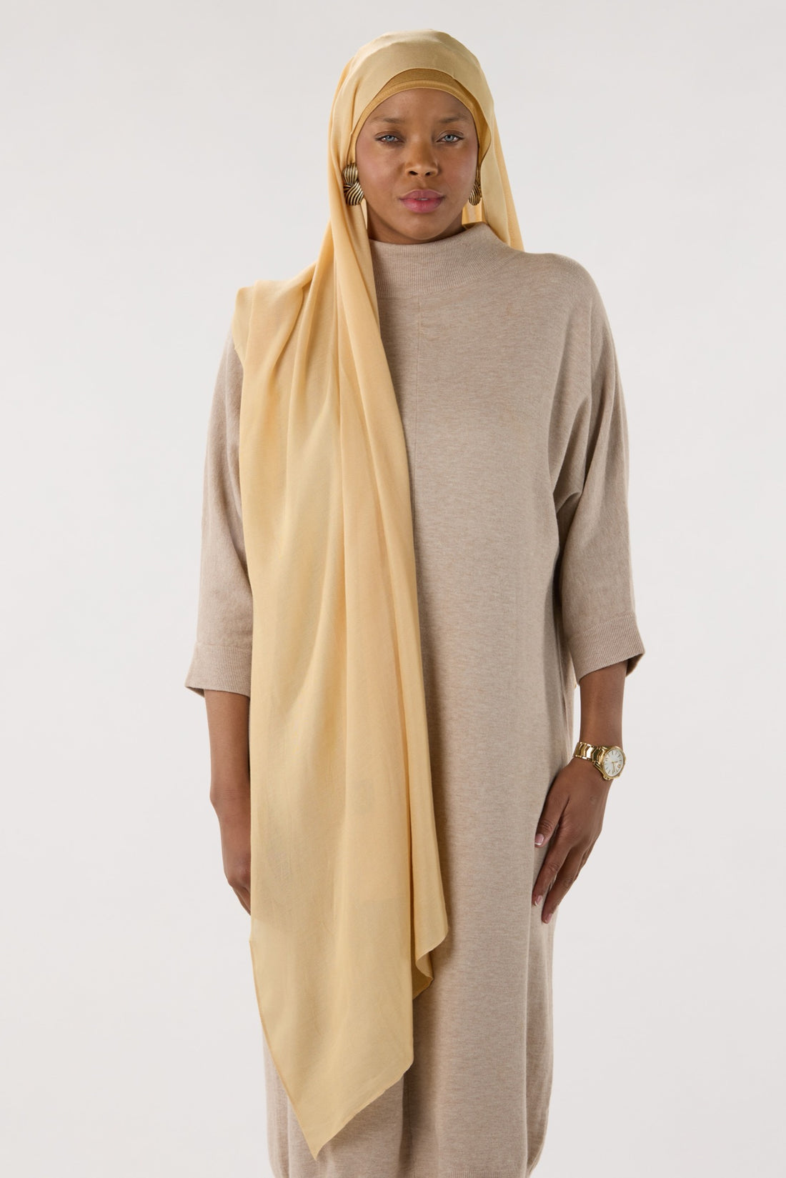 Modal Hijab With Matching Undercap Flaxen
