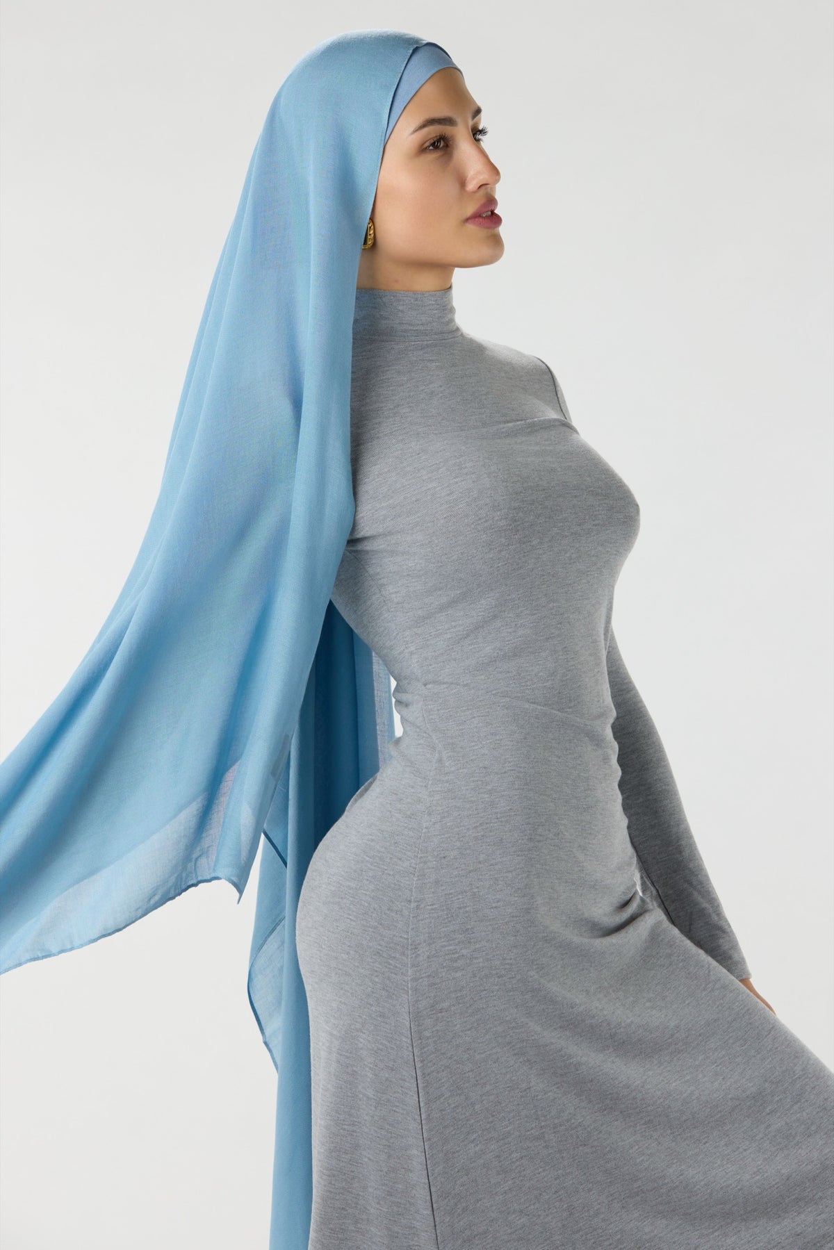 Modal Hijab With Matching Undercap Baby Blue 