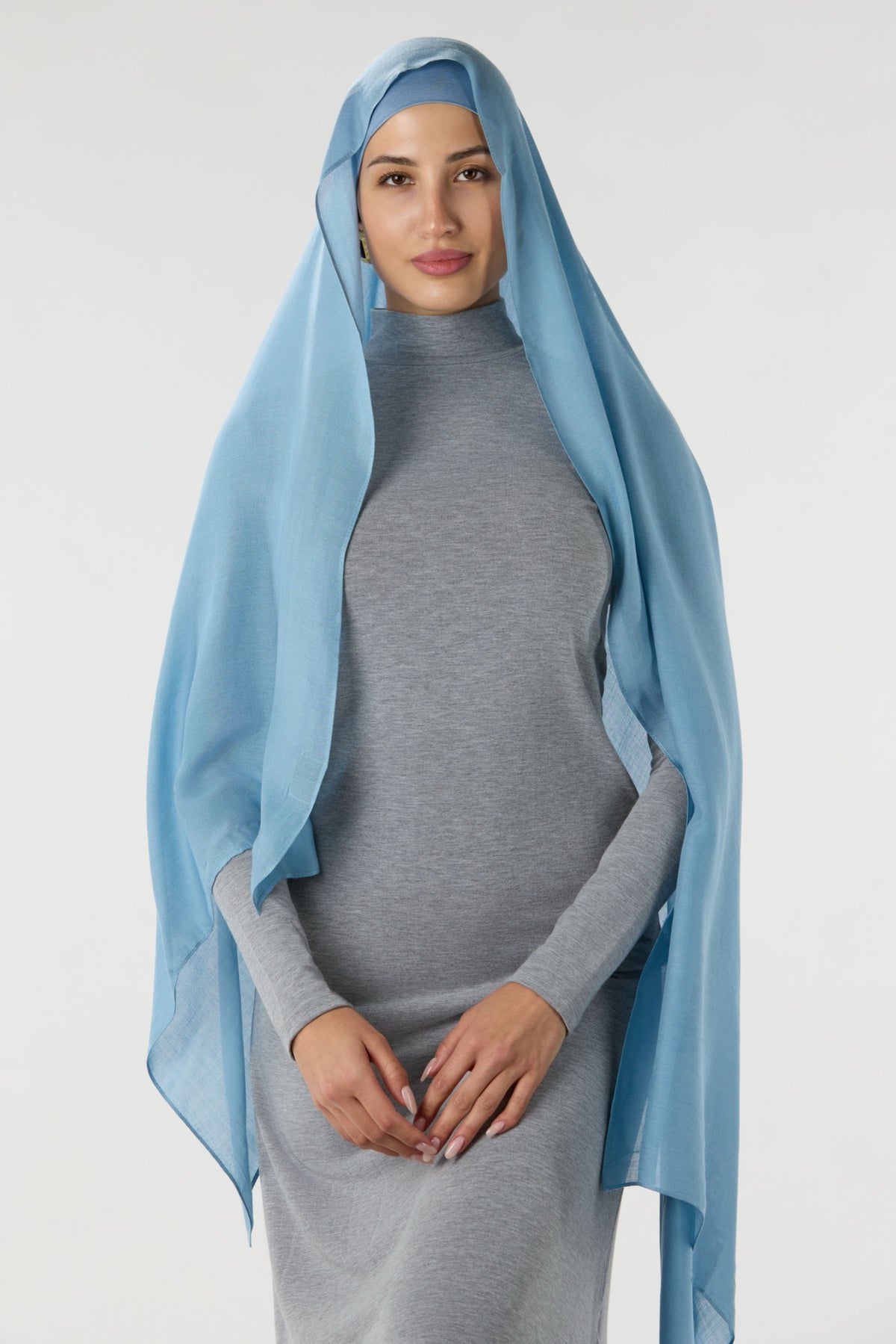 Modal Hijab With Matching Undercap Baby Blue 