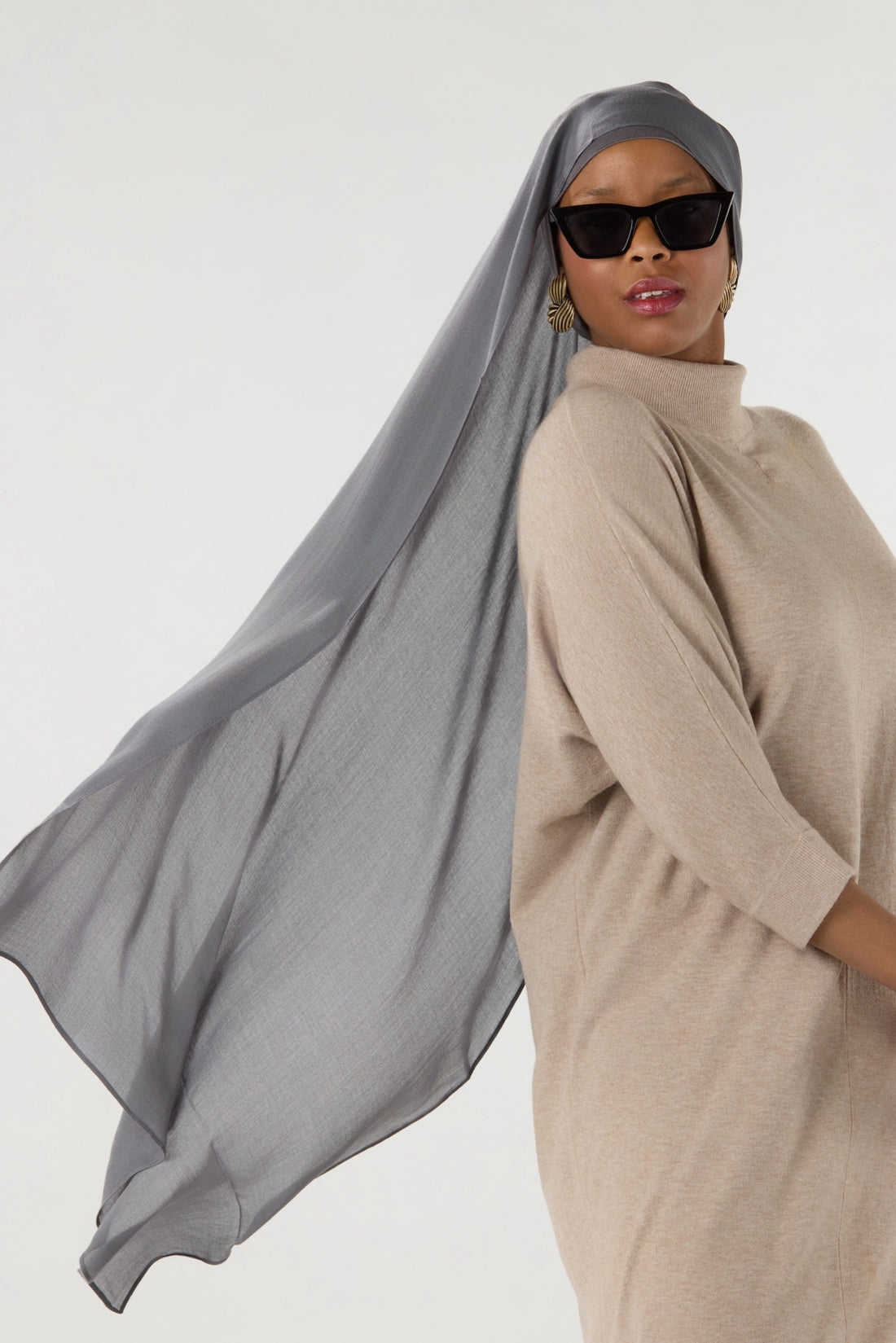 Modal Hijab With Undercap Dark Slate 