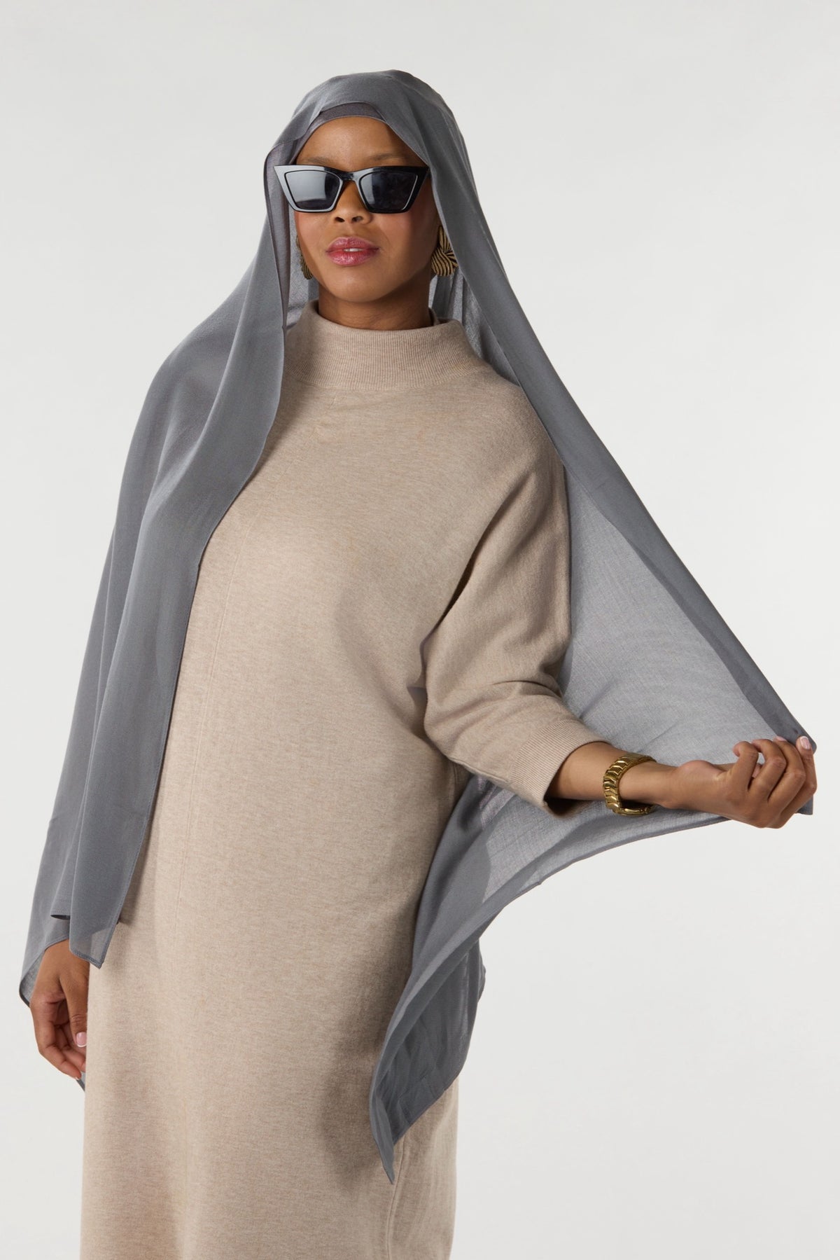 Modal Hijab With Undercap Dark Slate 