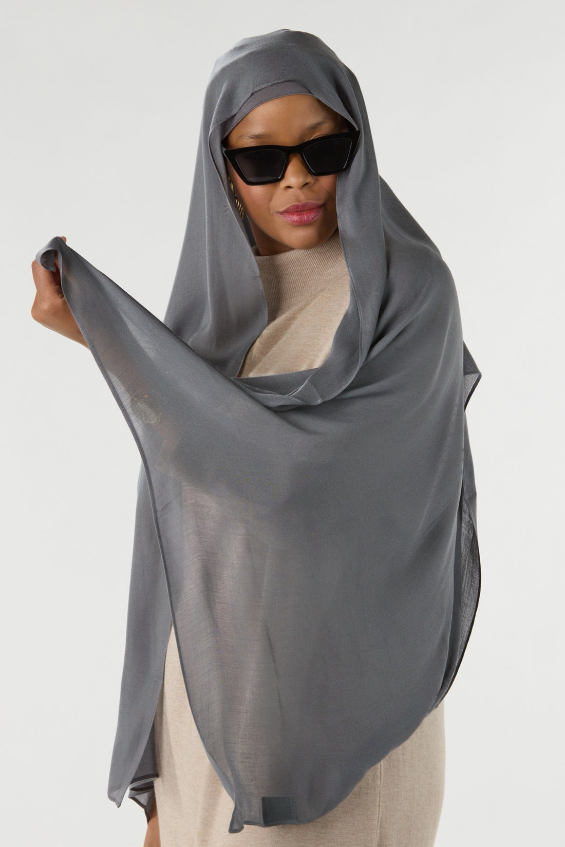Modal Hijab With Undercap Dark Slate 