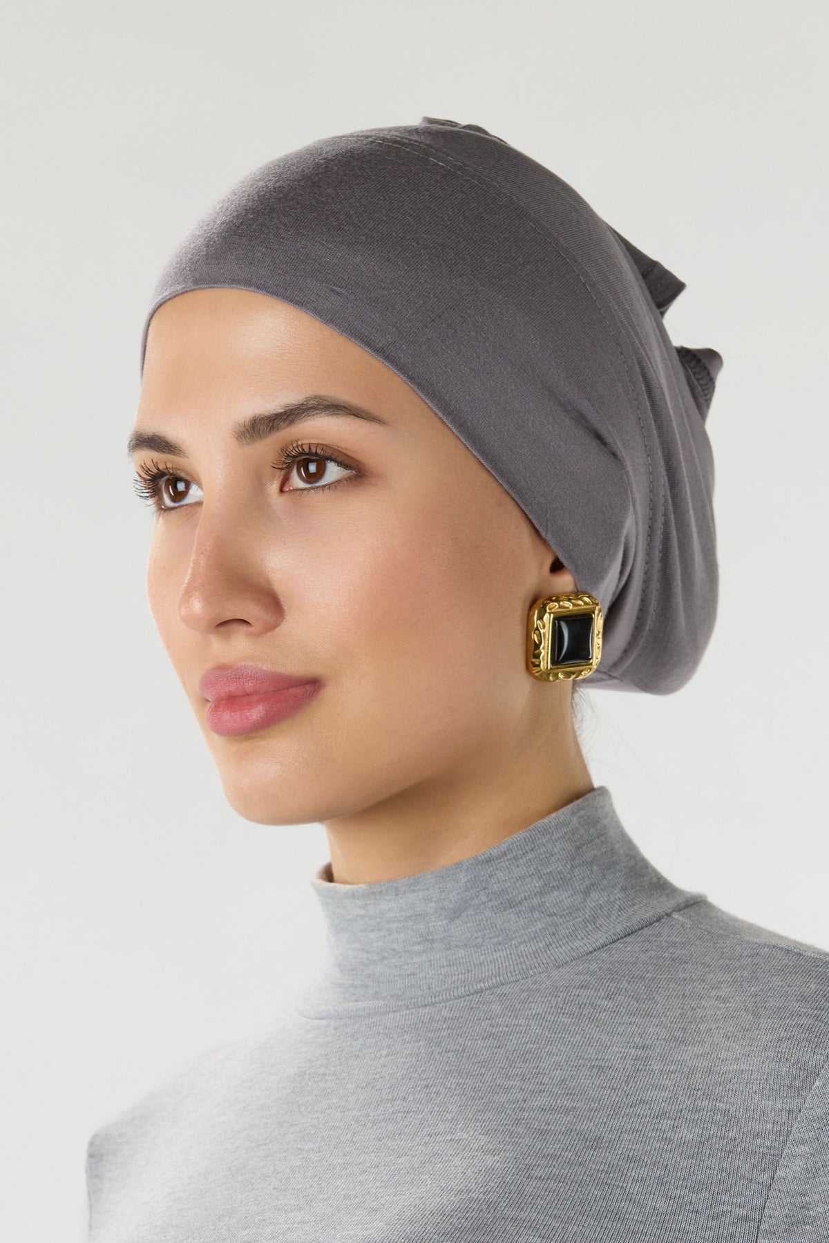 Modal Hijab With Undercap Dark Gray