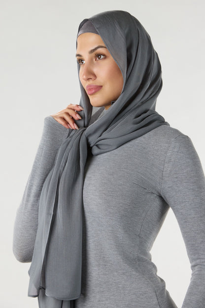 Modal Hijab With Undercap Dark Gray