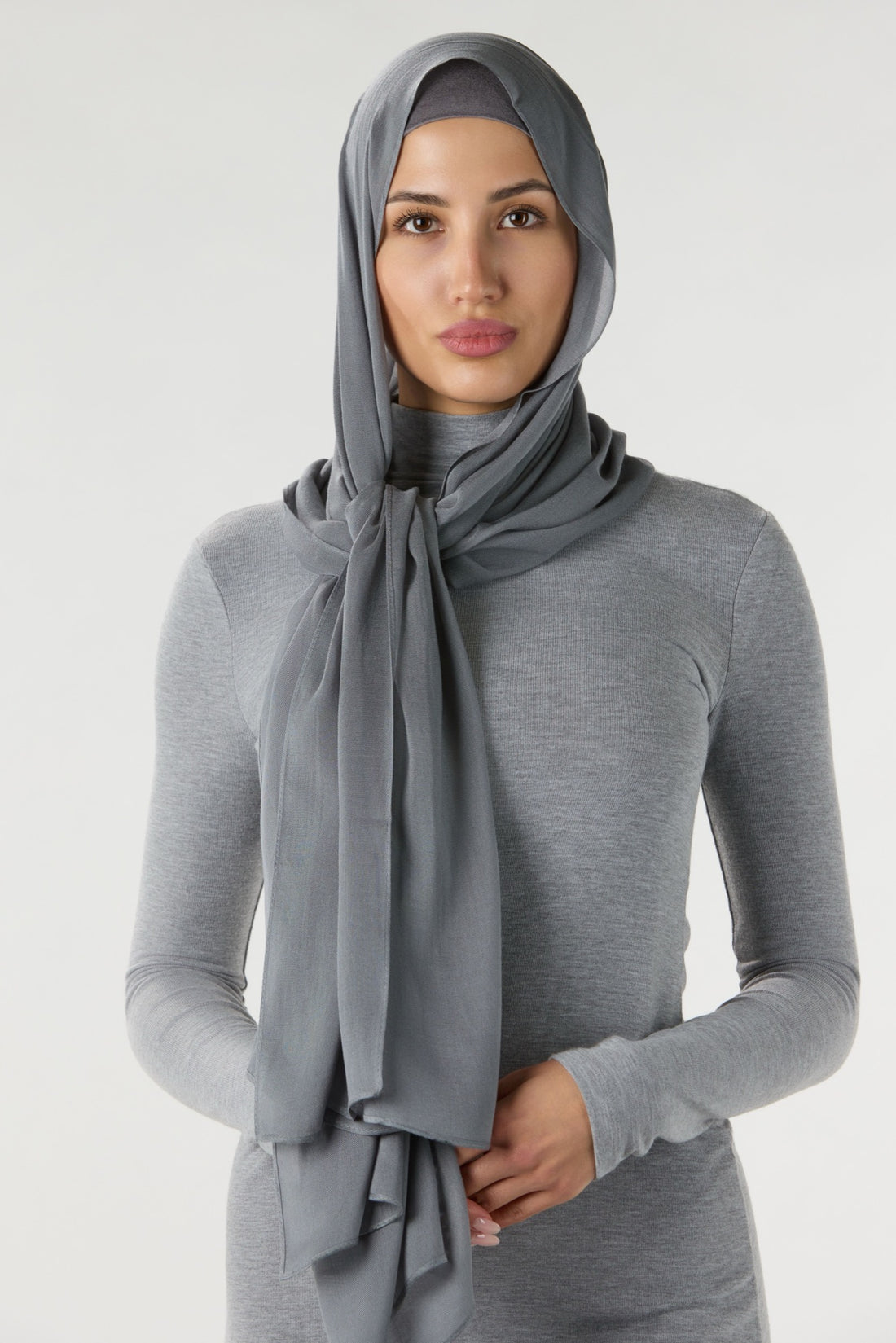 Modal Hijab With Undercap Dark Gray