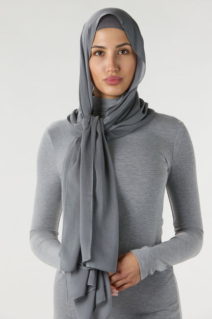 Modal Hijab With Undercap Dark Gray
