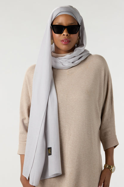 Modal Hijab With Matching Undercap Light Gray 
