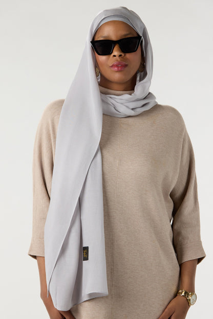 Modal Hijab With Matching Undercap Light Gray 