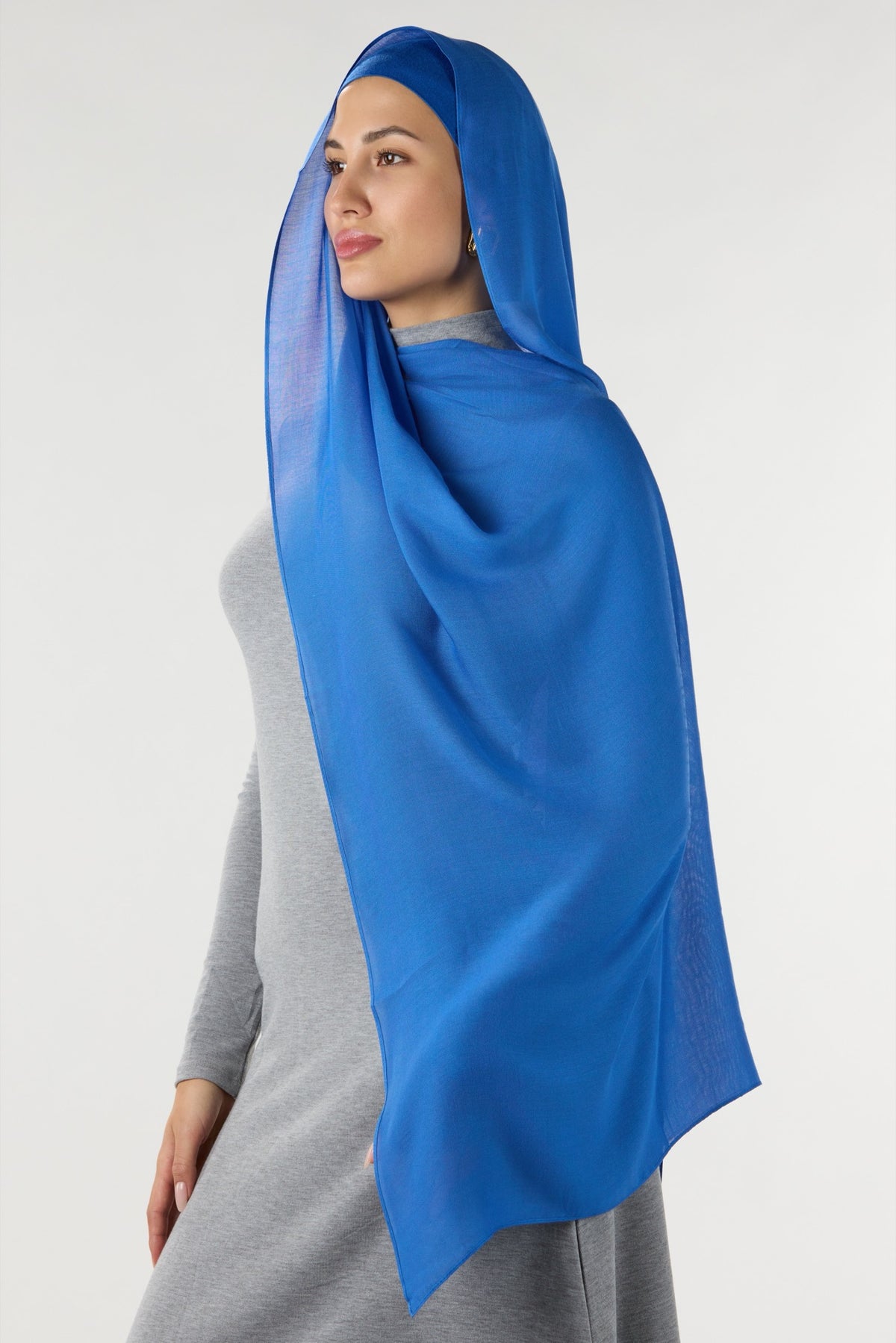 Modal Hijab With Matching Undercap Royal Blue 