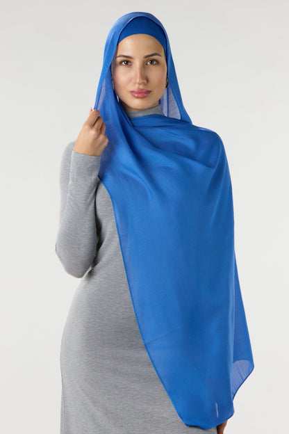 Modal Hijab With Matching Undercap Royal Blue 