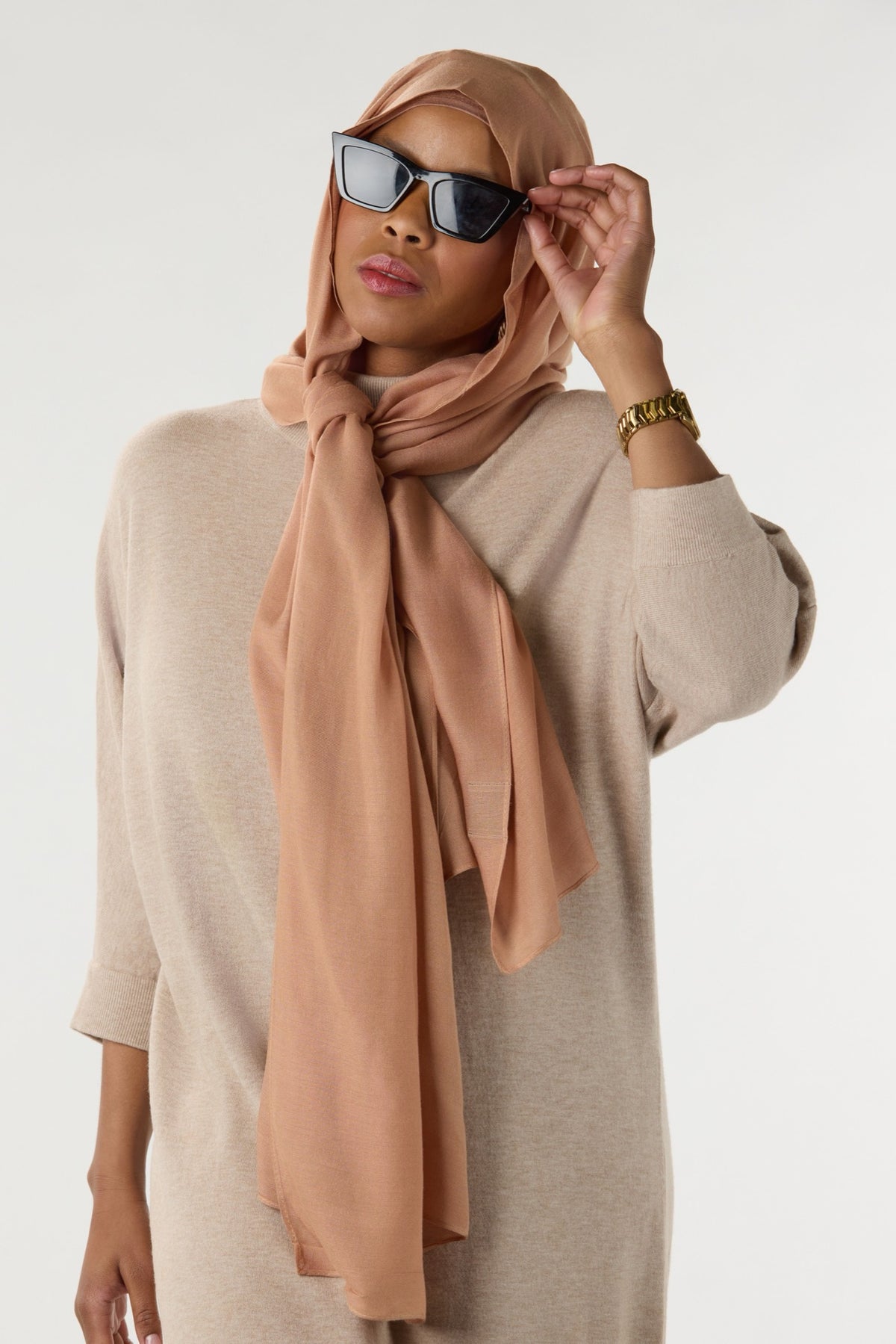 Modal Hijab With Matching Undercap Dark Mocha 