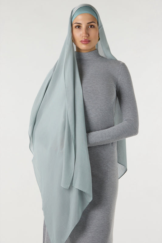 MODAL HIJAB WITH UNDERCAP AQUA