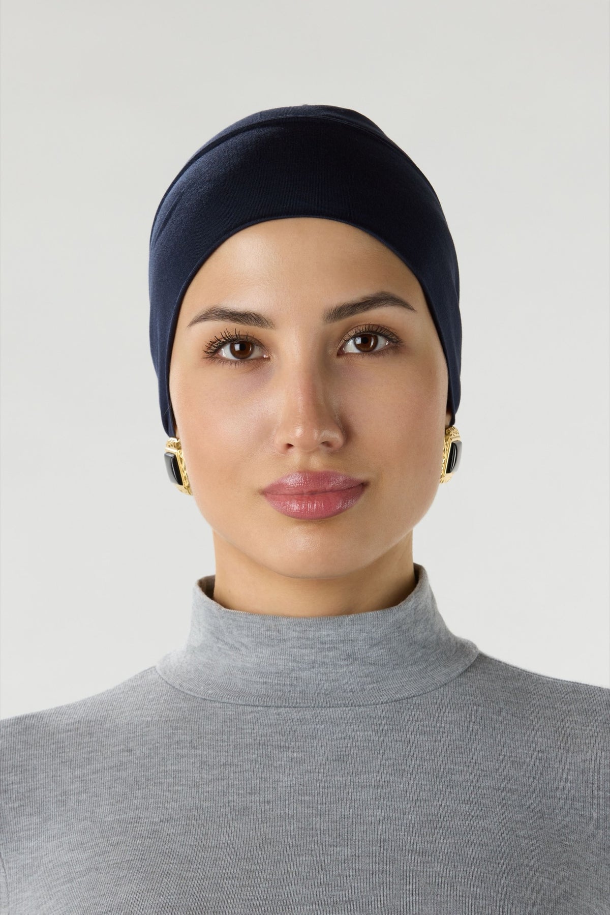 Modal Hijab With Matching Undercap Dark Navy