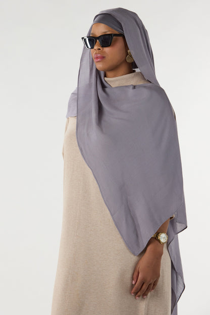 Modal Hijab With Matching Undercap Gray 