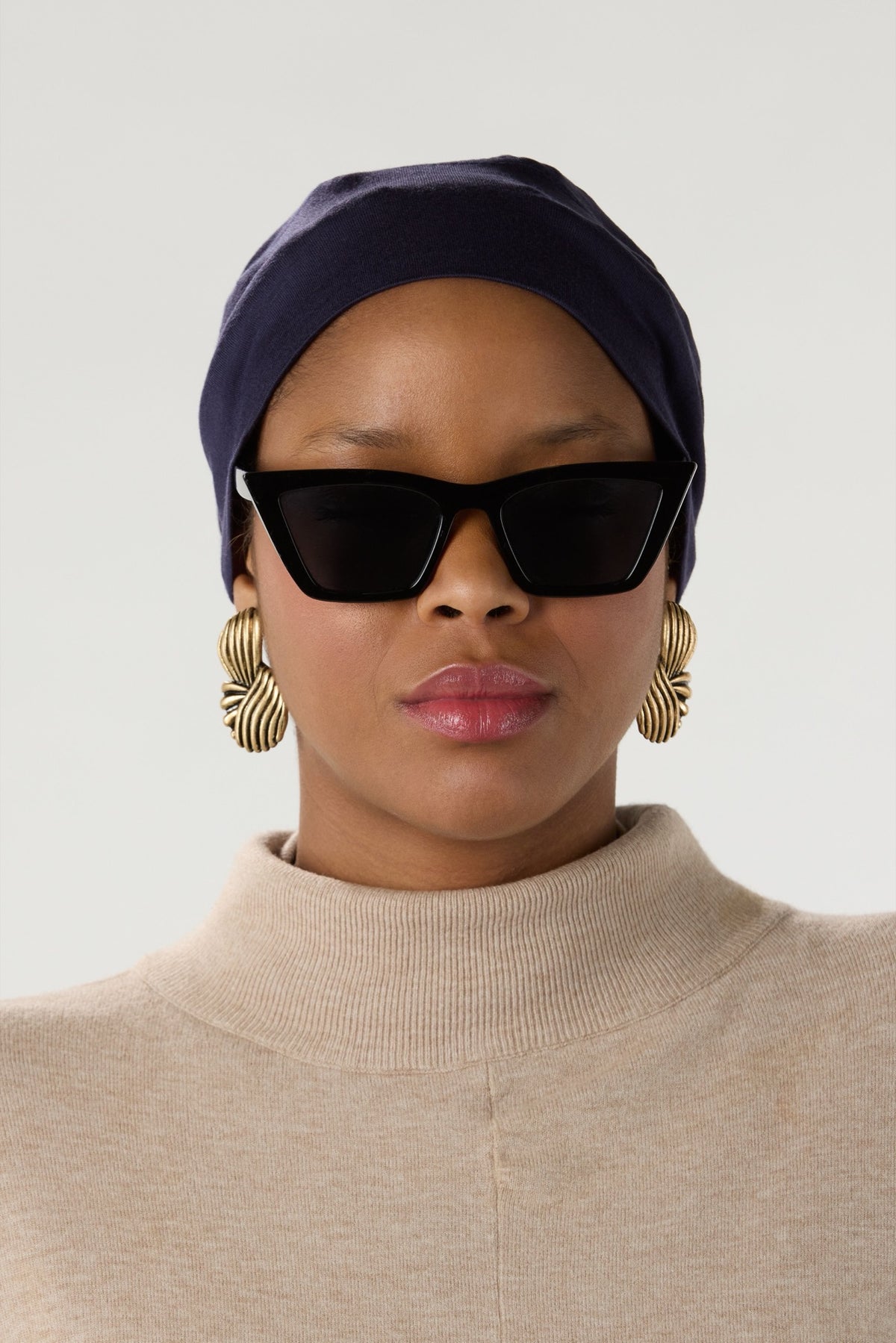 Modal Hijab With Matching Undercap Navy Blue 
