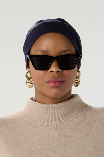 Modal Hijab With Matching Undercap Navy Blue 