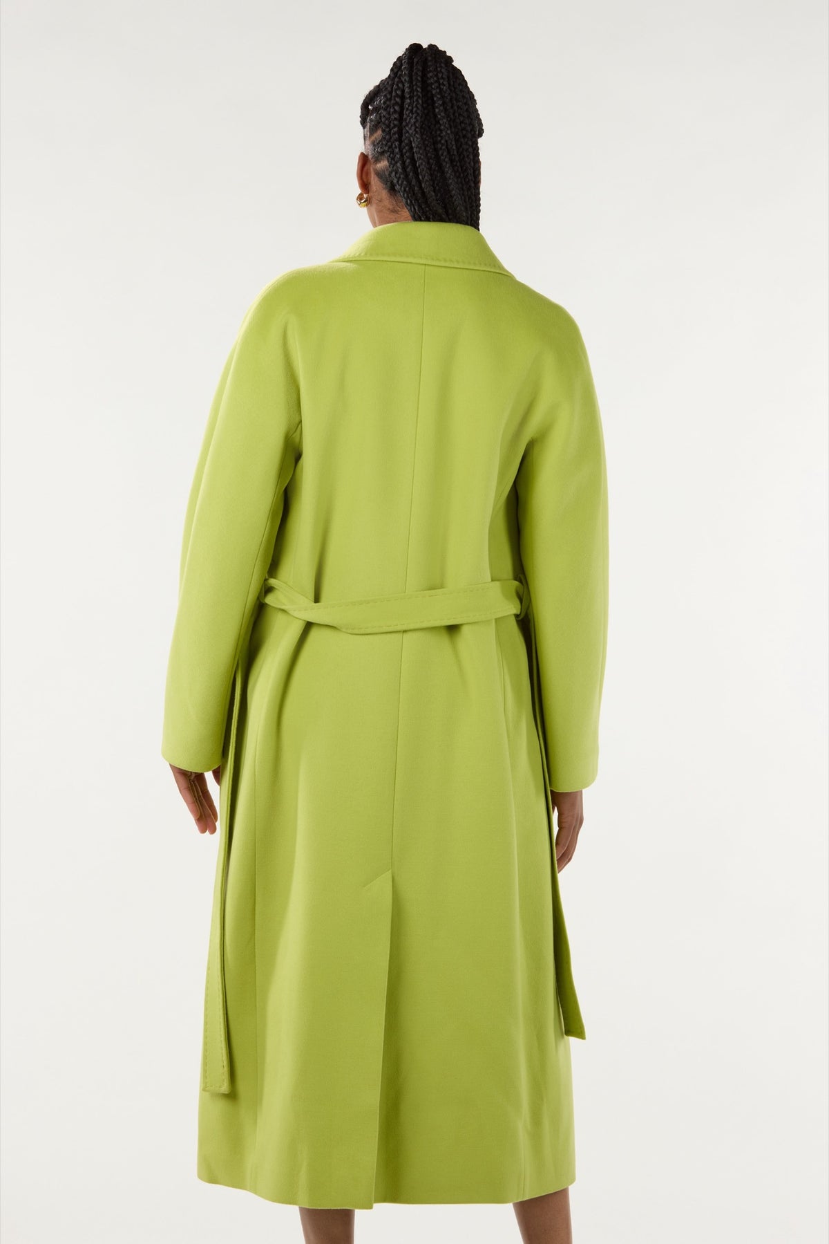 Long Lime Green Cashmere Coat